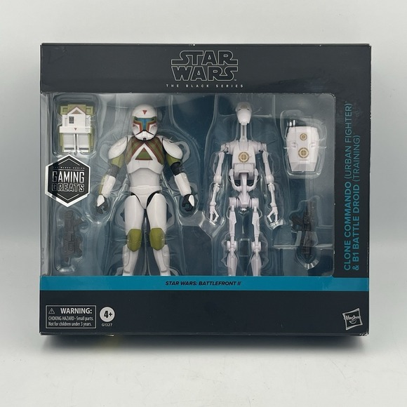 Hasbro Other - Clone Commando (Urban Fighter) & B1 Battle Droid (Training) Action Figure 2-Pack